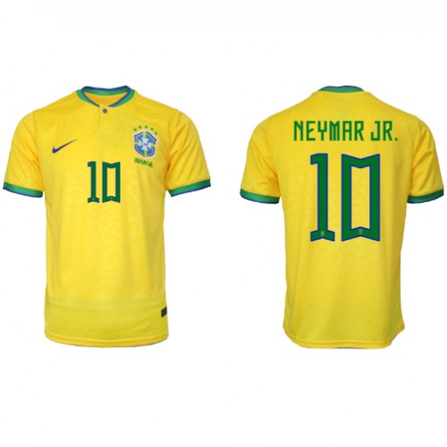 Pánský Fotbalový dres Brazílie Neymar Jr #10 MS 2022 Domácí Krátký Rukáv